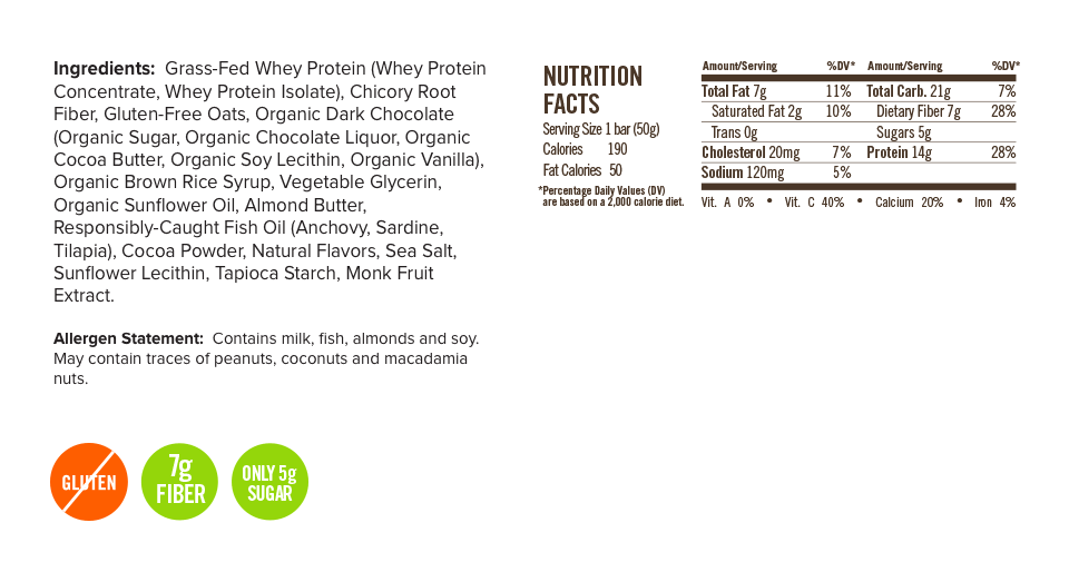 Oatmega Brownie Crisp Protein Bar Onnit